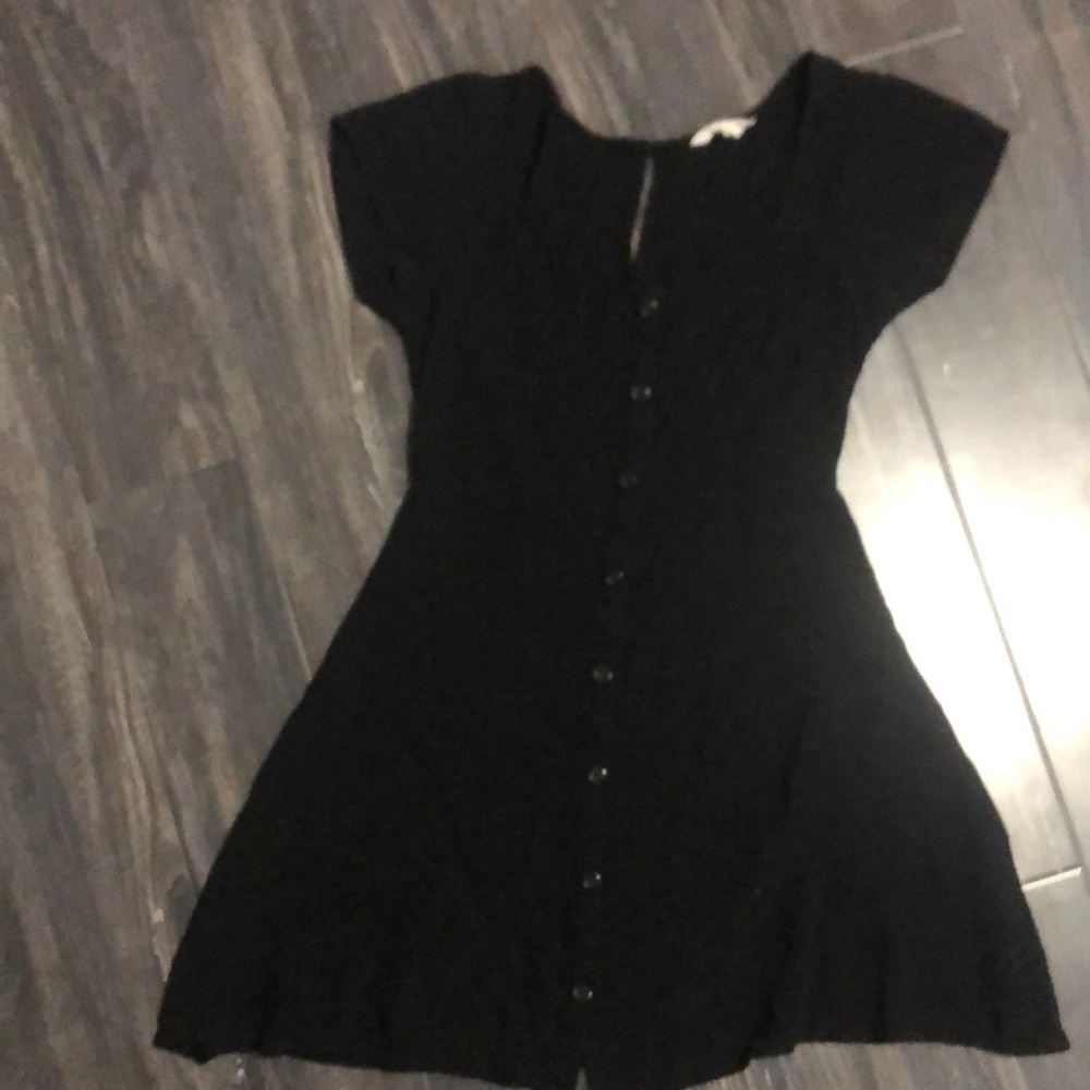Black button dress